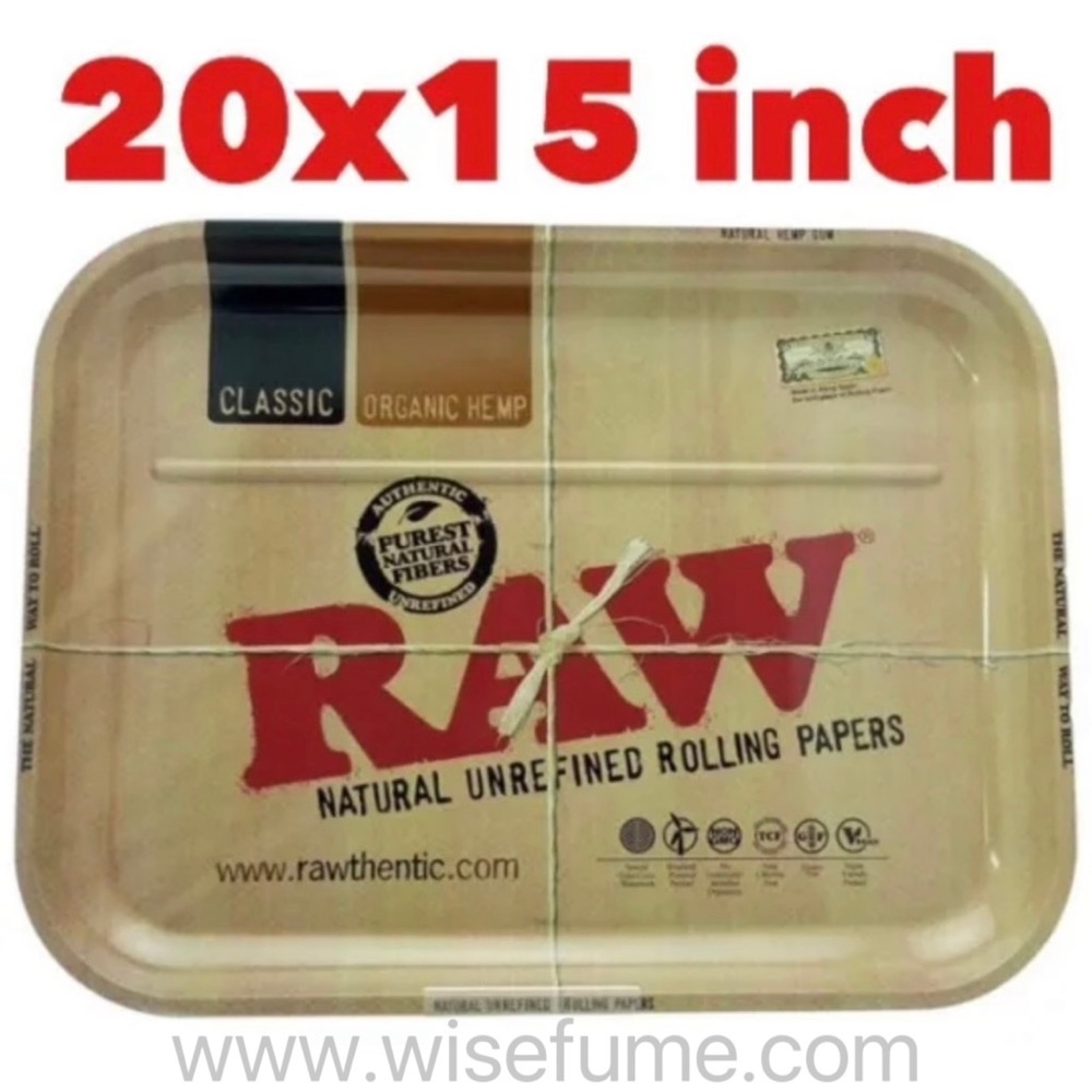 RAW Metal Rolling Tray XXL Large 20x15 Inch with certificate